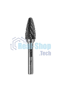 Борфреза по металлу Denzel твердосплавная, параболическая, тип-F, 12 мм