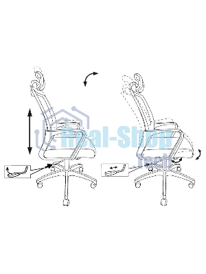 Кресло Бюрократ MC-201-H черный, сетка