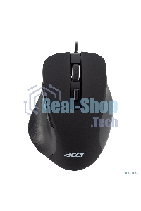 Мышь проводная Acer OMW120 черный, 2000 dpi, USB, кнопки - 6