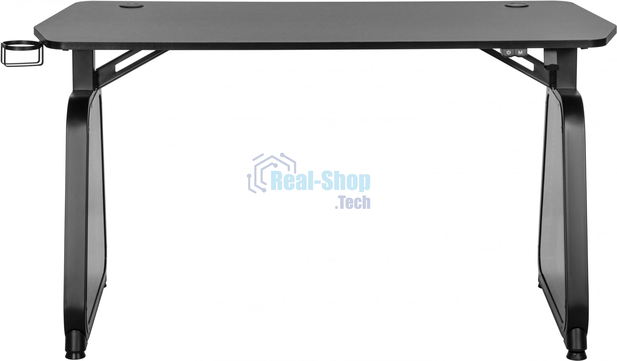 Стол игровой Cactus CS-GMD-BK-RGb столешница МДФ, черный каркас черный 136x60x75 см