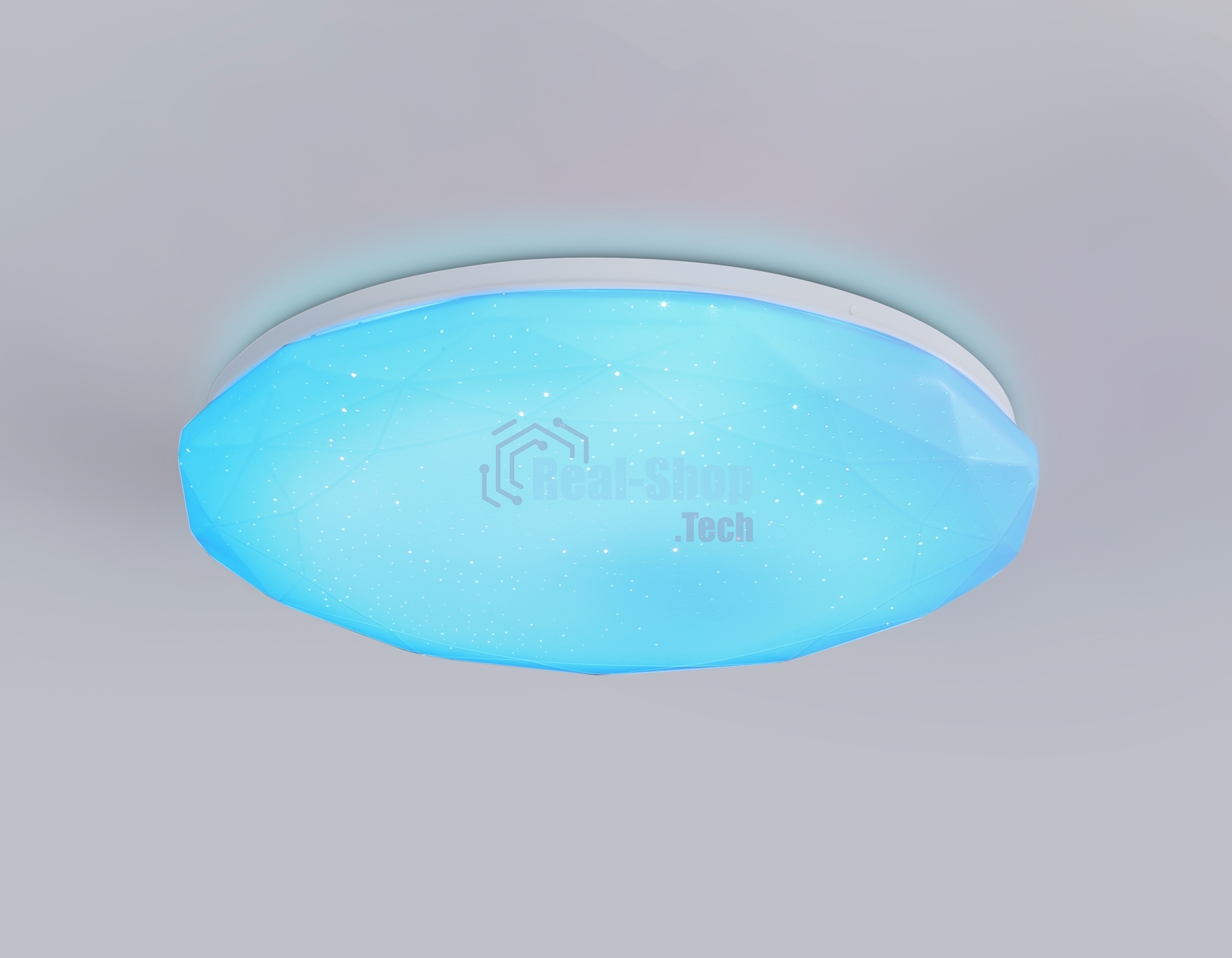 Светодиодный светильник RGB Ambrella light FZ417 WH белый IP20 46W 3000K-6500K+RGB D380*60 (ПДУ ИК)