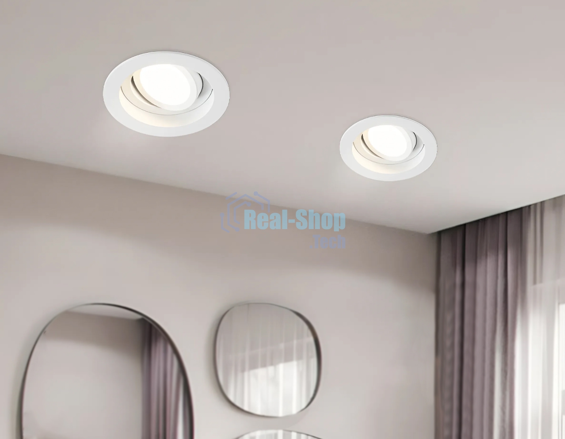 Встраиваемый поворотный точечный светильник Ambrella light TN102755 WH белый IP20 GU5.3 D98*32