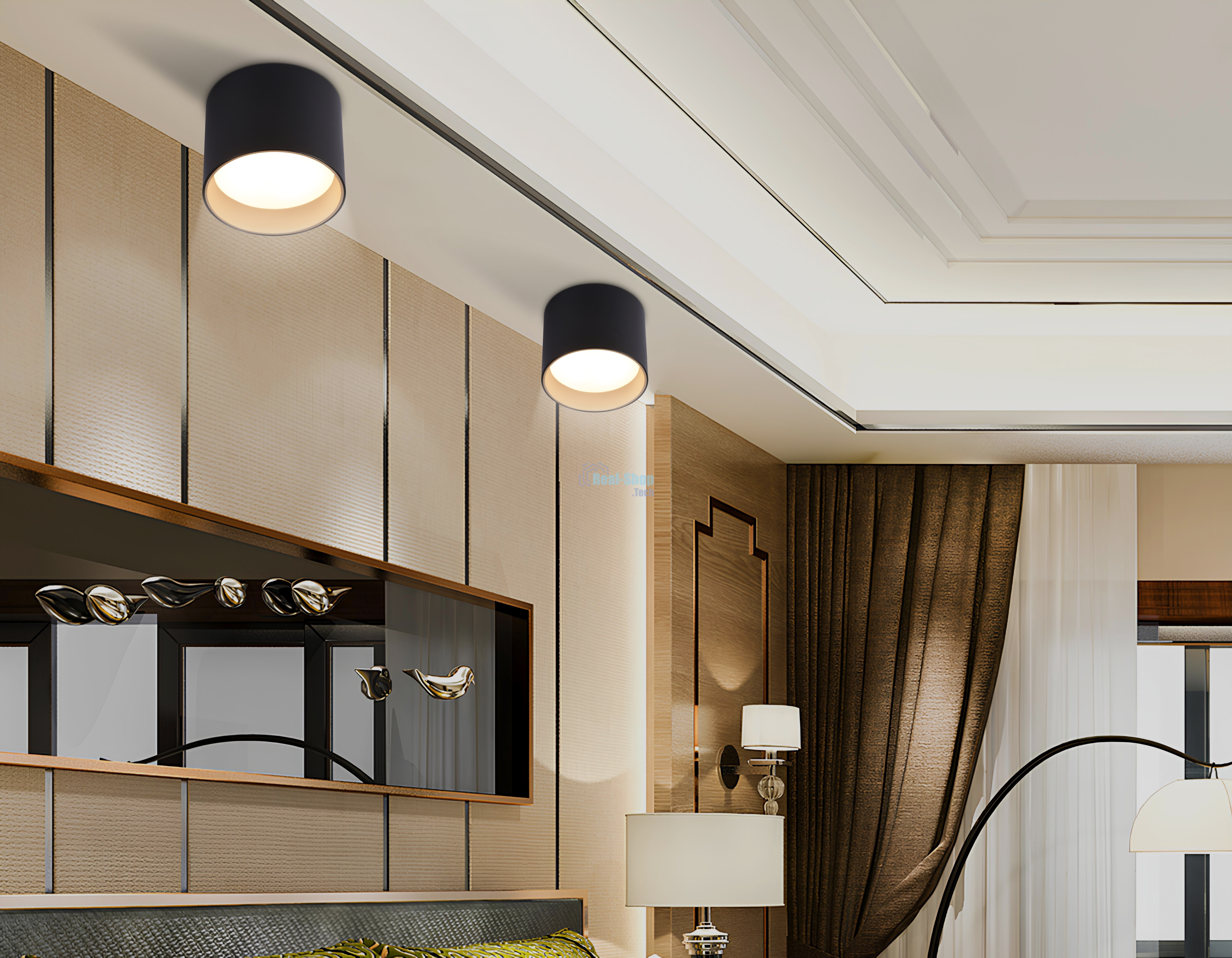 Светильник Ambrella light TN5306 BK/GD черный/золото GX53 max 15W D83*65