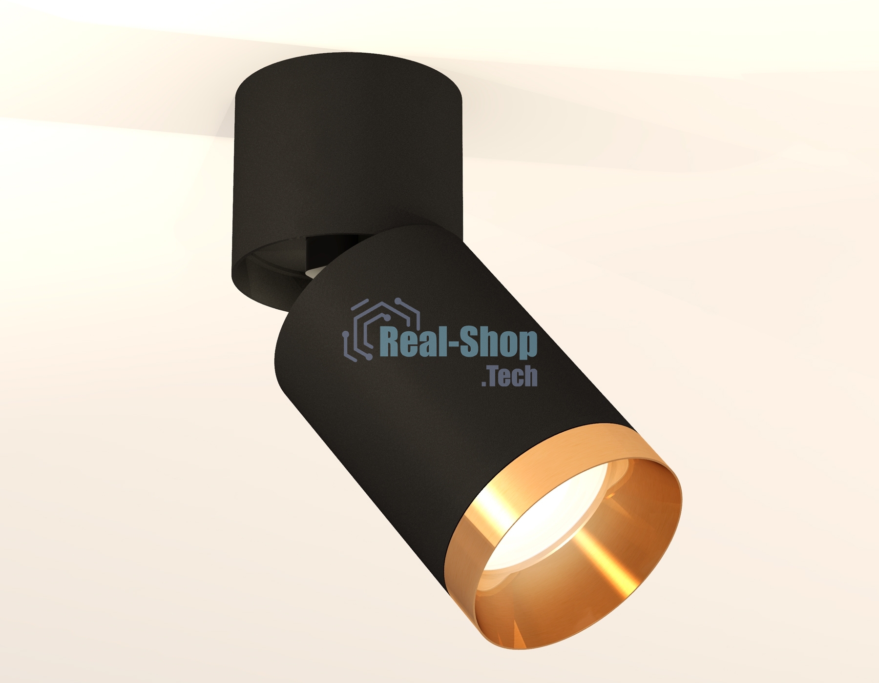 Светильник Ambrella Light XM6313044 SBK/BK/PYG черный песок/черный/золото желтое полированное MR16 GU5.3 (A2221, C6313, N6134)