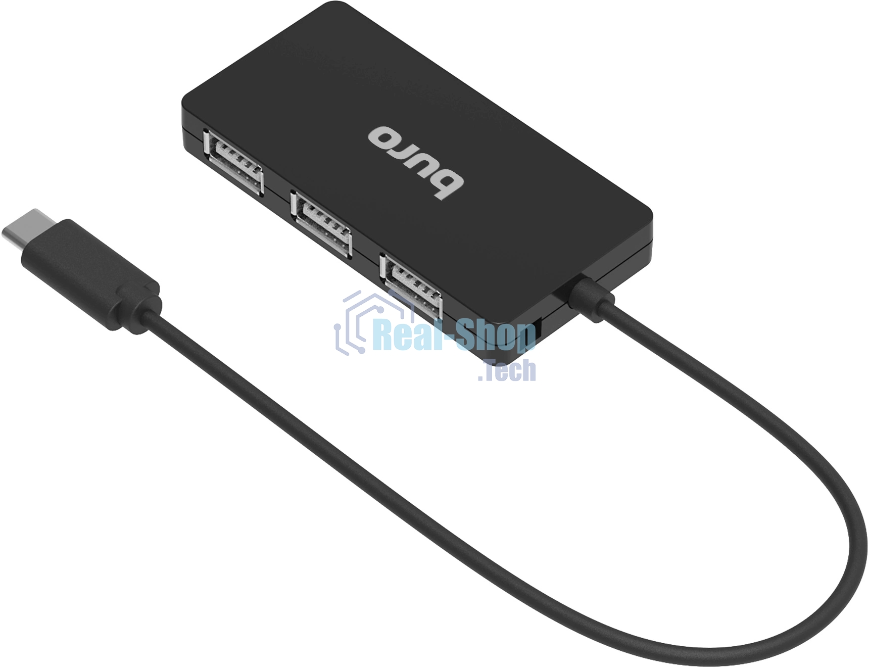 USB-концентратор Buro BPH-C-1730, USB-C, USB 2.0 4 порта, USB-C