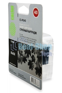 Картридж струйный Cactus CS-PG40 черный (18 мл) для Canon Pixma MP150/MP160/MP170/MP180/MP210/MP220/MP450/MP460/MP470/iP1200/iP1300/iP1600/iP1700/iP1800/iP190