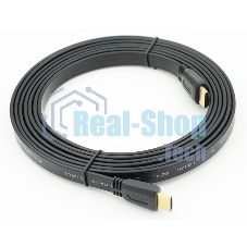 Кабель HDMI 3м SIEMAX FLAT 19M - 19M плоский, черный