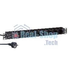 Блок розеток горизонтальный ExeGate ServerPro PDU-19H805 Al-8S-EU3-SW, 19