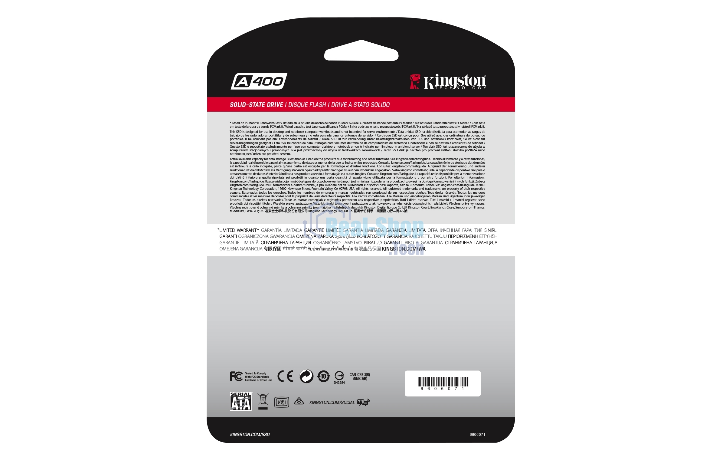 Накопитель SSD Kingston A400, 480Gb, SATA III, 2.5