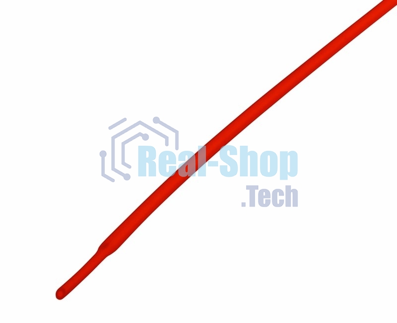 Термоусаживаемая трубка Rexant 1,0/0,5 мм, красная, упаковка 50 шт. по 1 м