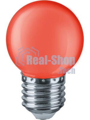 Лампа светодиодная Navigator 71 827 NLL-G45-1-230-R-E27 1В т шар E27 220-240В красн.