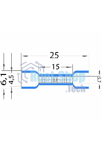 Соединительная гильза изолированная Rexant L-26 мм 1.5-2.5 мм² (ГСИ 2.5/ГСИ 1,5-2,5) синяя