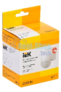 Детектор движения ДД 010 1100Вт угол. обз. 180град. IP44 бел. ИЭК LDD10-010-1100-001