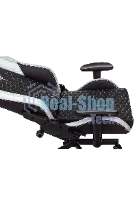 Кресло игровое Knight Neon черный/серебряный соты эко.кожа с подголов. крестовина металл