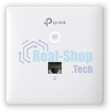 Точка доступа TP-Link Omada AC1200 wireless MU-MIMO Gigabit wall-plate Access Point, 1 Gigabit downlink port, 1 gigabit uplink port, 802.3af/at PoE in, wall plate mounting, support standalone mode and controlled by Omada SDN controller (Software/hardware/Cloud)