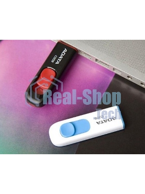 Флешка USB ADATA С008 (AC008-32G-RKD), 32Gb, USB 2.0, R/W 15/5, черный/красный
