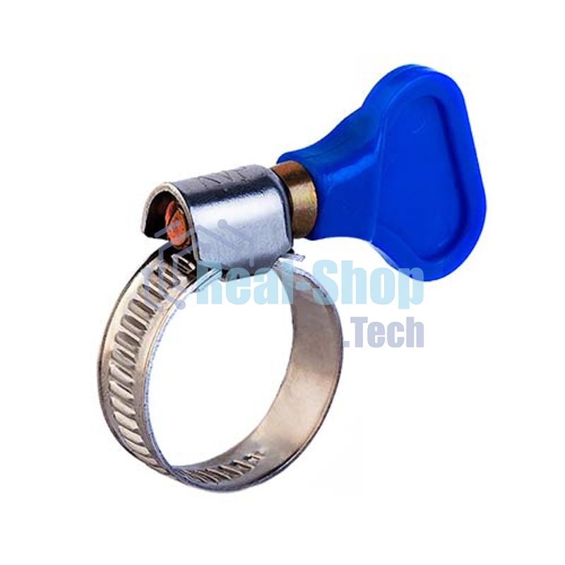 Хомут червячный Rexant 12-20/9-0,7 мм, с ключом, нержавеющая сталь W2, (50 шт/уп)