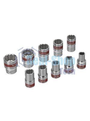 Набор головок Matrix 1/2'' 12-ти гр. crv 10 шт. 10-24 мм