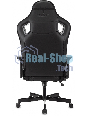 Кресло Knight Gladiator черный, экокожа, 120 кг, механизм качания