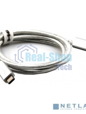 Кабель USB 3.1 Type Cm -- Cm IC 5А 10Gbs длина 1M, Telecom TC420S серебряный