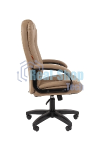 Кресло офисное Chairman 600 LT экопремиум бежевый чер.пласт