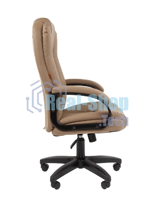 Кресло Chairman 600 LT бежевый, экокожа, 120 кг