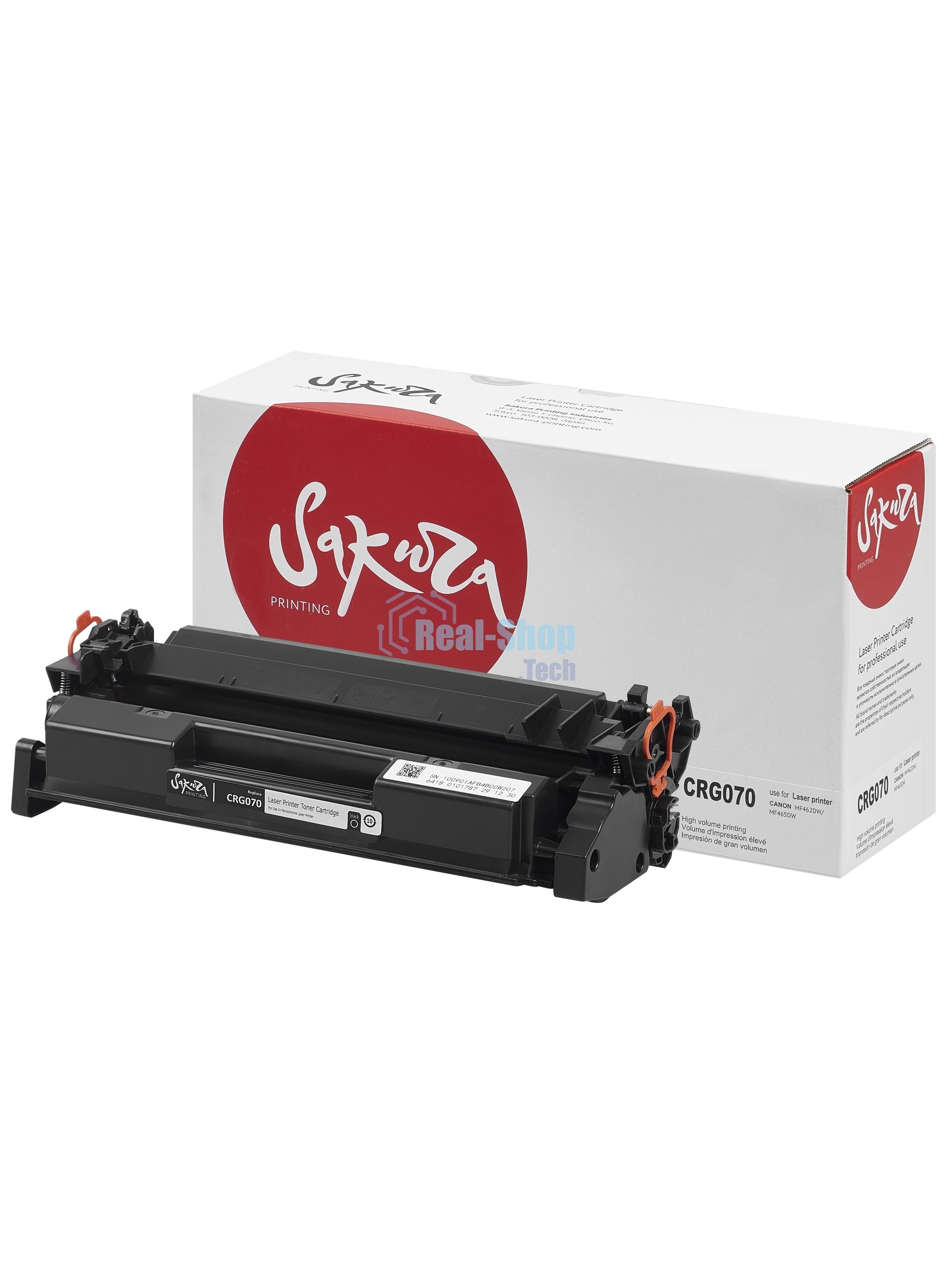 Картридж лазерный Sakura SACRG070-ECO для Canon i-SENSYS LBP243dw, LBP246dw, MF461dw, MF463dw, MF465dw, черный, 3000 к. (чип без счетчика копий)