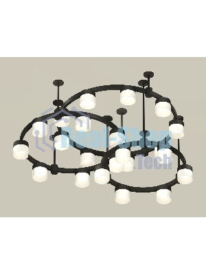 Светильник Ambrella light XR92222210/22 SBK/FR черный песок/белый матовый GX53