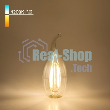 BLE1417 / Светодиодная лампа Свеча на ветру 7W 4200K E14 (CW35 прозрачный)
