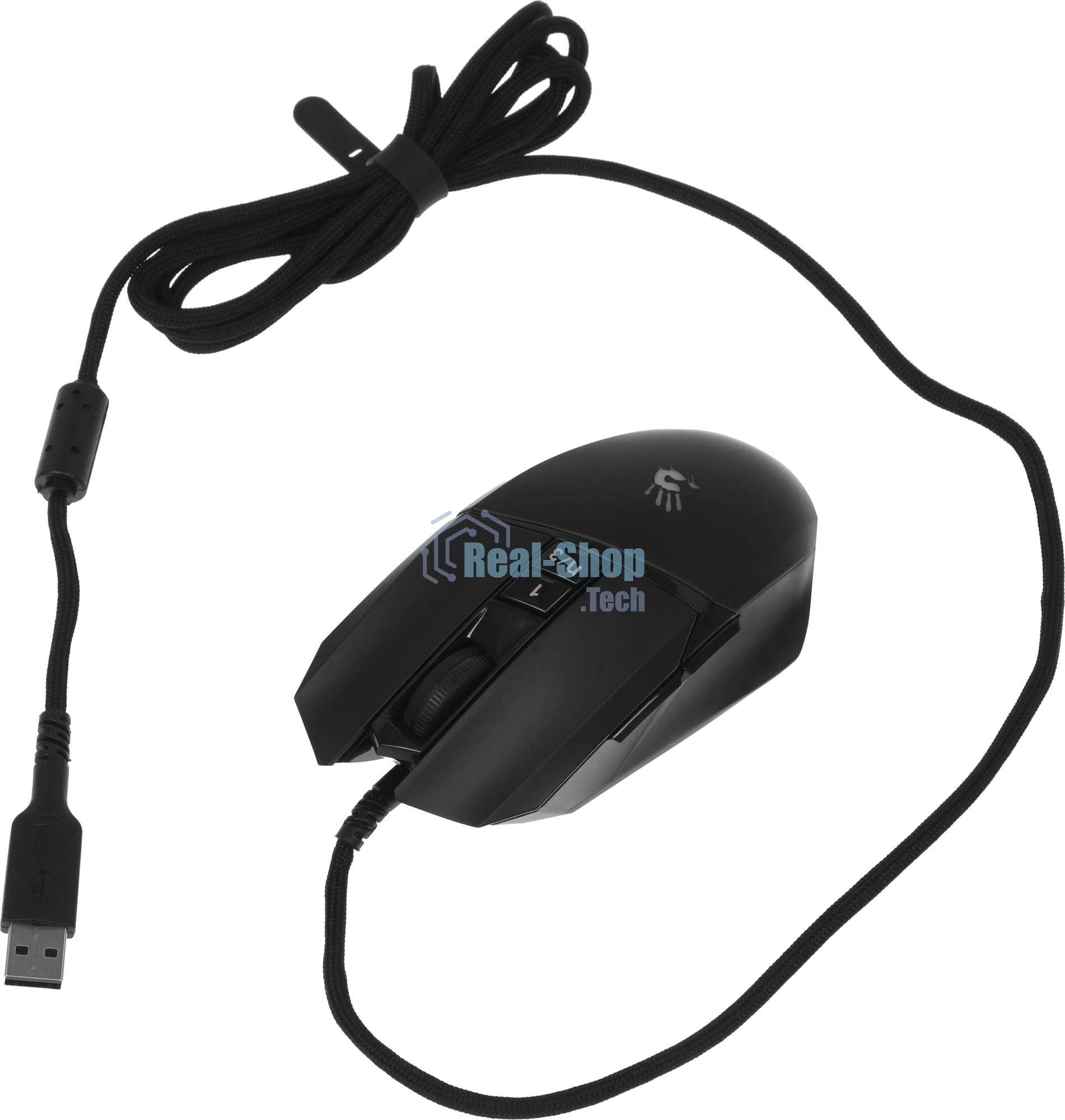 Мышь проводная A4Tech Bloody W65 Max Mini черный, 12000 dpi, USB Type-A, кнопки - 7
