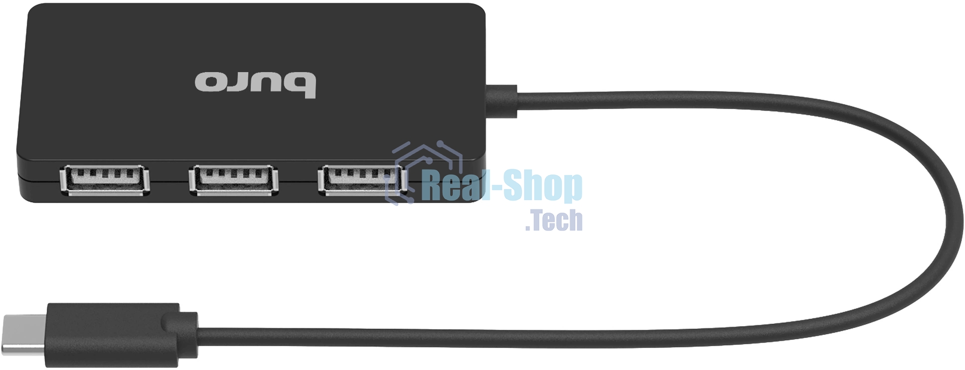 USB-концентратор Buro BPH-C-1730, USB-C, USB 2.0 4 порта, USB-C