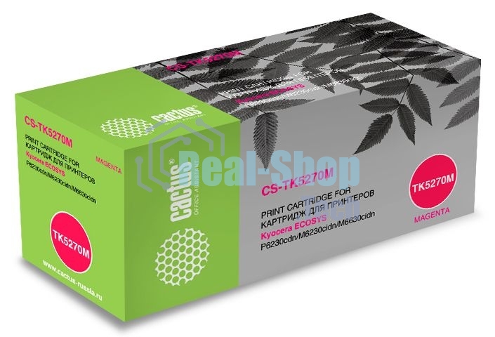 Картридж лазерный Cactus CS-TK5270M пурпурный (6000 стр.) для Kyocera ECOSYS P6230cdn, M6230cidn, M6630cidn