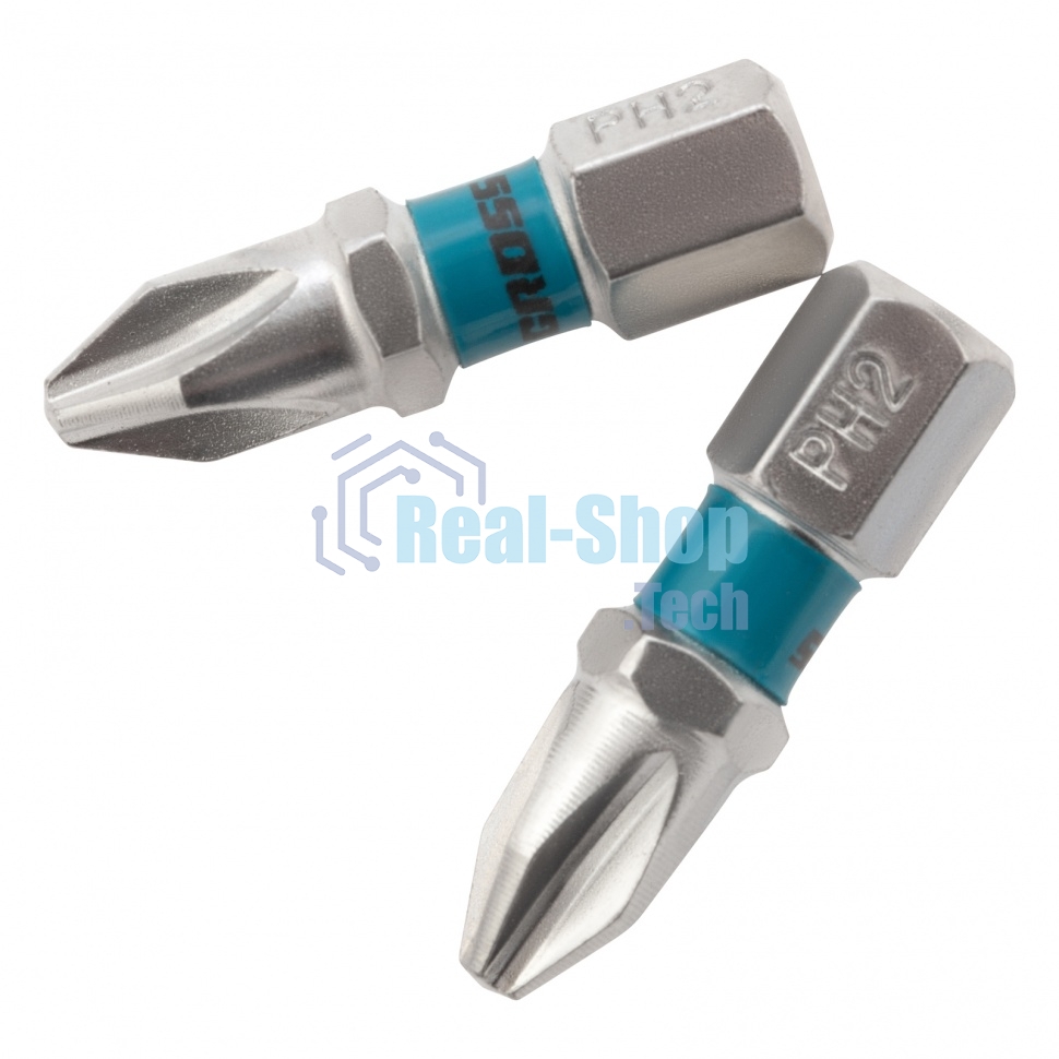 Набор бит Gross 11351 РН2x25, сталь S2, 2 шт