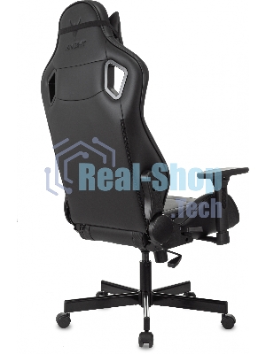 Кресло Knight Gladiator черный, экокожа, 120 кг, механизм качания