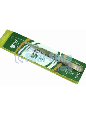 Пинцет Best BST-13С прямой скругленный 120 мм