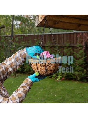 Кашпо подвесное с декором Palisad с кокосовой корзиной, диаметр, 30 см