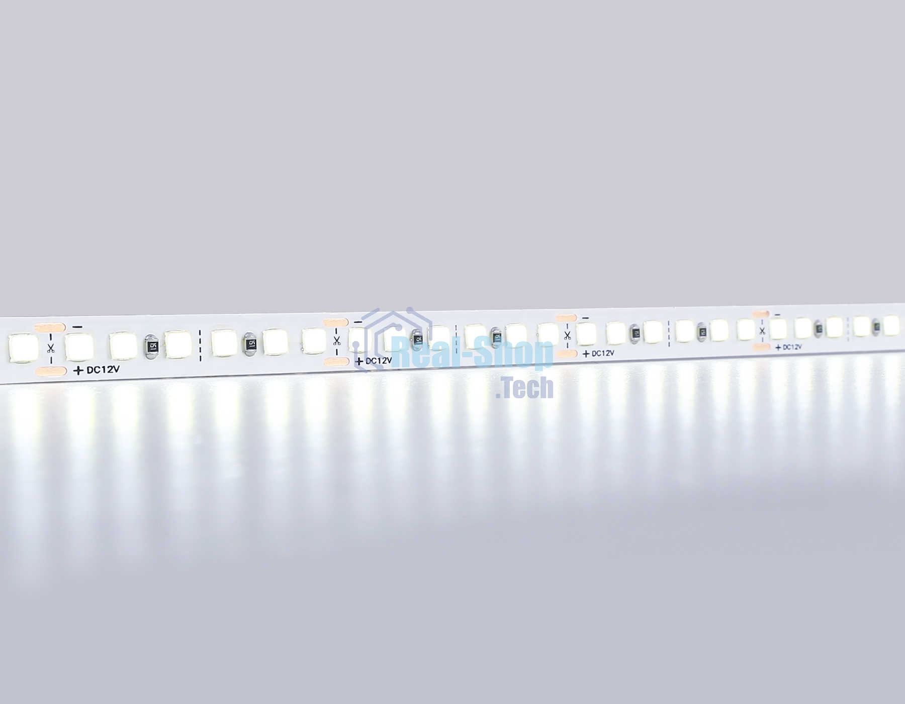 Светодиодная лента Ambrella light GS1303 2835 180Led/ 14.4W m/ 12V IP20 6500K/ 5000*8*1.2mm (2 конт.)