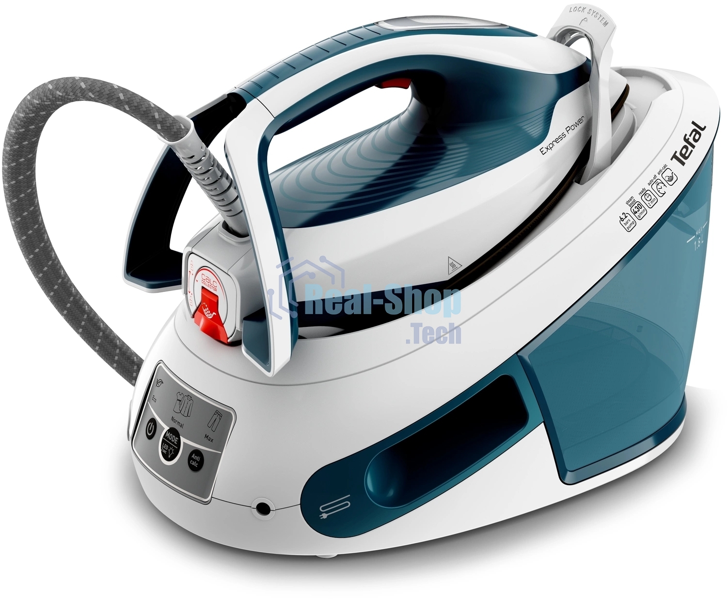 Парогенератор Tefal Express Power SV8111E0 темно-лазурный/белый, 2800 Вт, 120 г/мин, 430 г/мин, 1800 мл