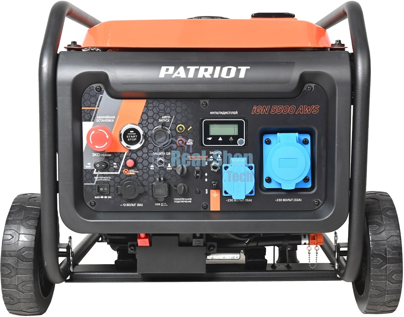 Электрогенератор бензиновый инверторный Patriot iGN 5500AWS, 5.5 кВт, 77 дБ, 51 кг