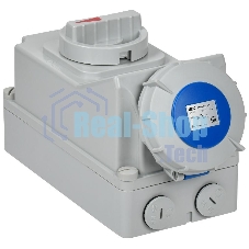 Розетка с механической блокировкой ССИ-823 32А-6ч 220В 2P+PE IP67 | PSR11-032-3-5-67 | IEK