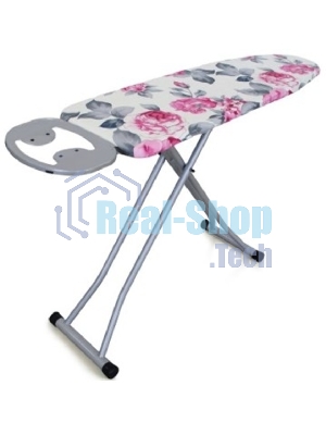 Доска гладильная DOGRULAR элона серый (Рабочая поверхность 120х38 см. Регулировка высоты 70-90 см. Моноблочная стальная столешница. Электростатич. порошковая покраска. Подставка под утюг с антипригарными силикон. вставками. Усиленная конструкция ног. Вес 