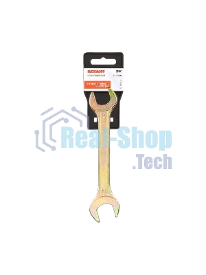 Ключ гаечный рожковый Rexant 17х19 мм, желтый цинк