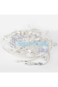 Гирлянда Neon-night LED Galaxy Bulb String 10м, белый каучук, 25 лампx6 LED красный, влагостойкая IP65