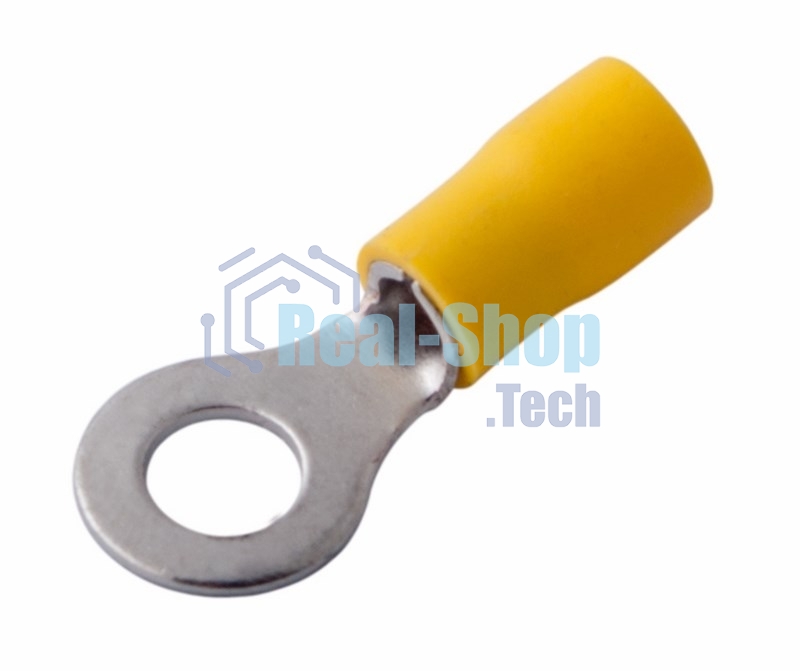 Наконечник кольцевой изолированный Rexant ø 6.5 мм 4-6 мм² (НКи 6.0-6/НКи5,5-6) желтый