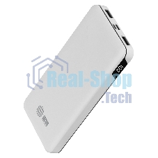 Портативный аккумулятор Cactus CS-PBFSKT-10000 10000mAh 2.1A 2xUSB белый