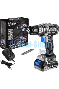 Дрель-шуруповерт аккумуляторная Deko Sharker 063-4037, 20В, 1 АКБ