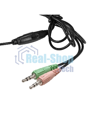 Гарнитура ExeGate Office HS-130S чёрный, проводная, 2 x mini jack 3.5 мм