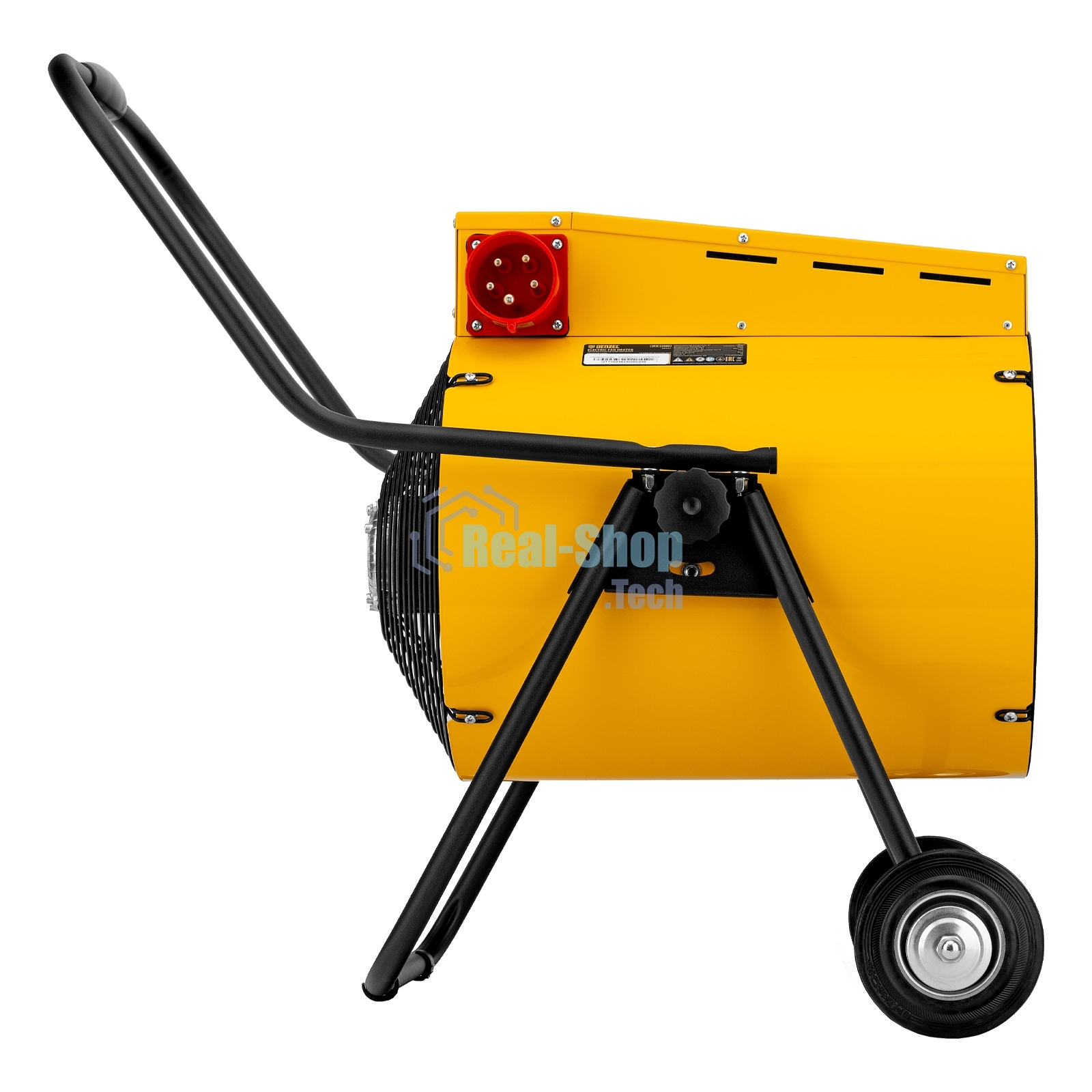 Тепловая пушка Denzel SFH-15000, 400 В, желтый, 120/9000/15000 Вт, 150 м2, термостат