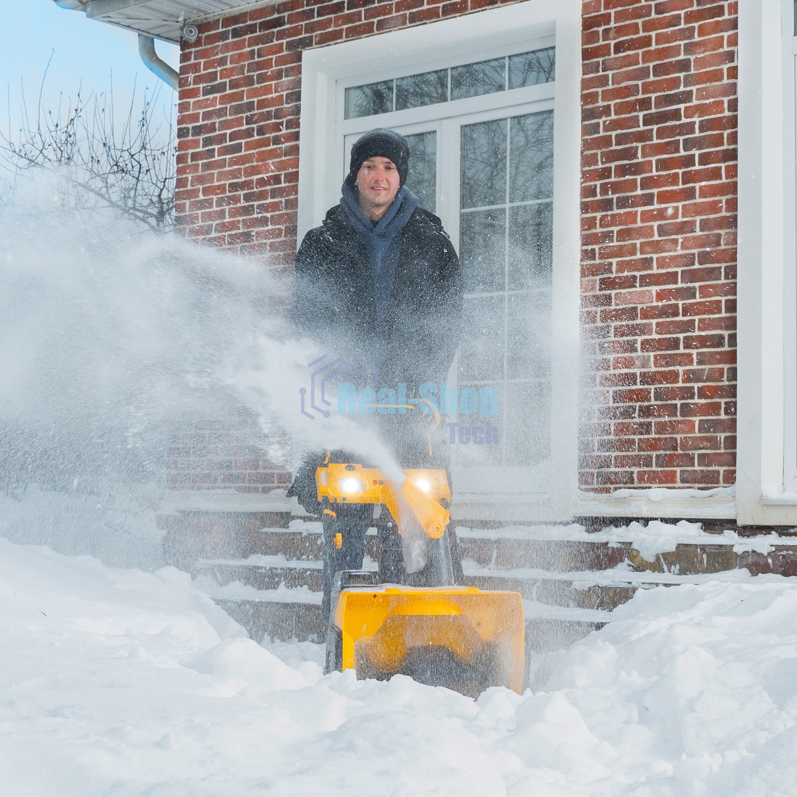 Снегоуборочная машина аккумуляторная Denzel, ESB-460-0, Li-Ion, 36В