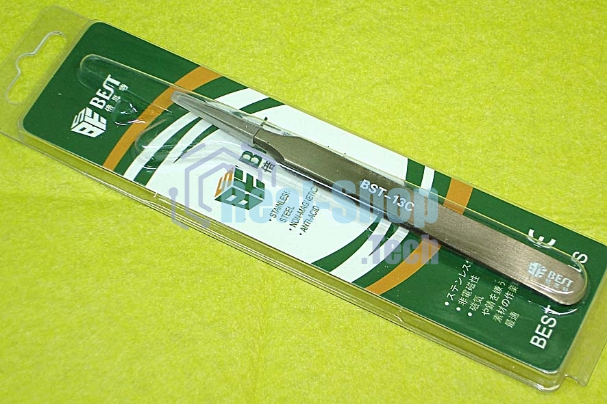 Пинцет Best BST-13С прямой скругленный 120мм